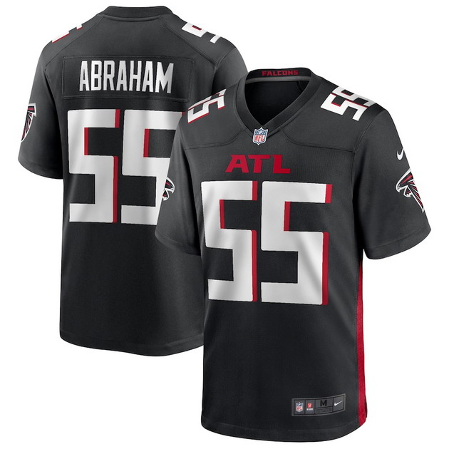 mens nike john abraham black atlanta falcons game retired player jersey